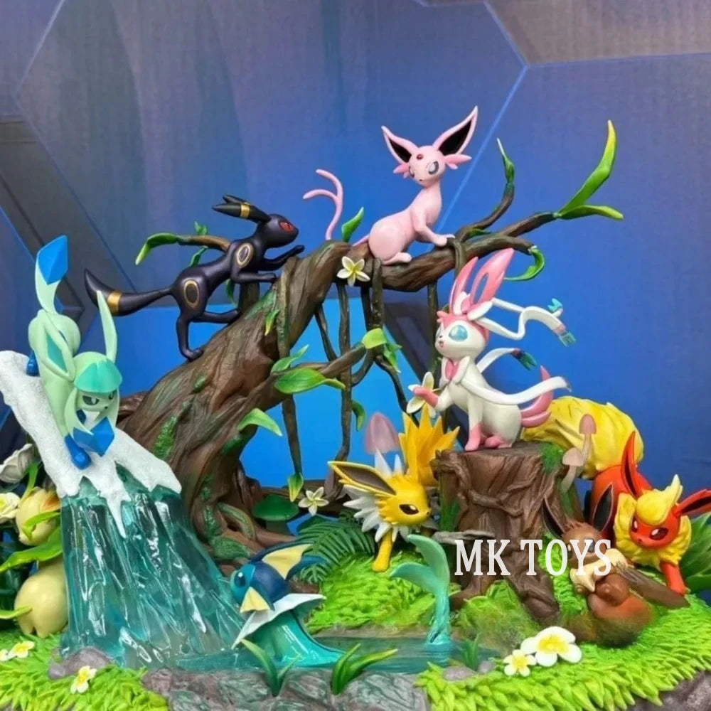Statue Figurine Pokémon Grand Diorama Évolutions Évoli (27cm)