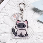 Porte-Clés Chat Acrylique Transparent – Pendentif Sac Dessin Animé & Félins