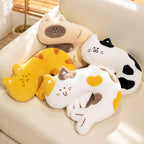 Peluche Chat Incurvée Forme crevette – Coussin de Nuque Moelleux Animaux