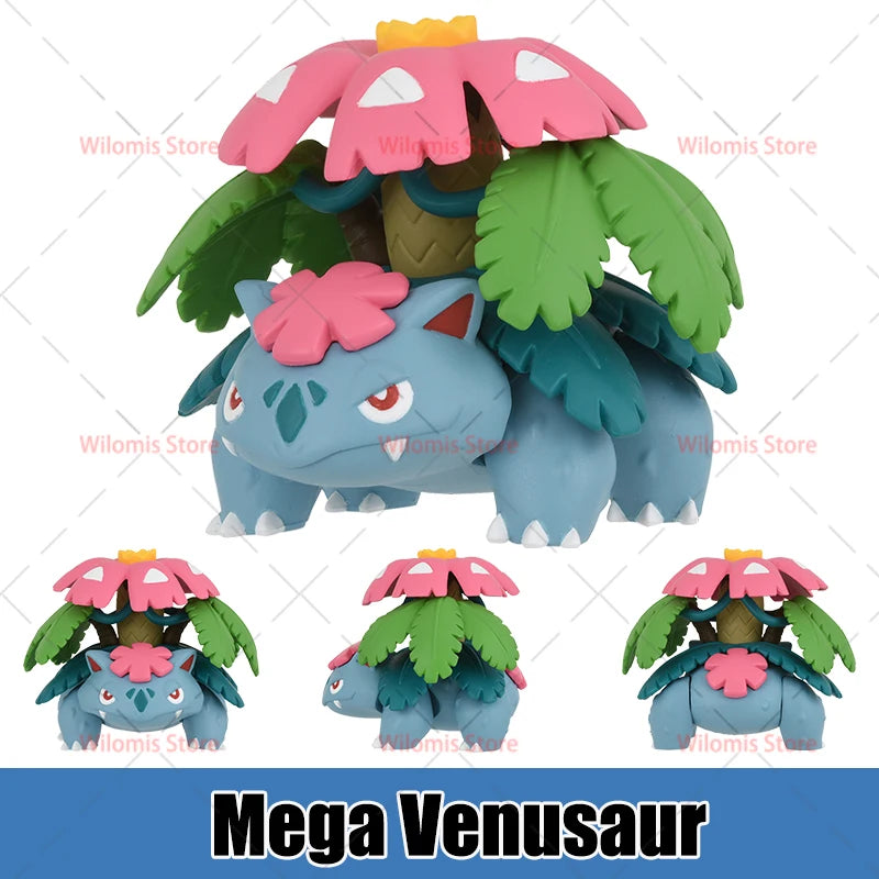 Figurines Pokémon de collection regroupant des formes évoluées et des Méga-Évolutions emblématiques.