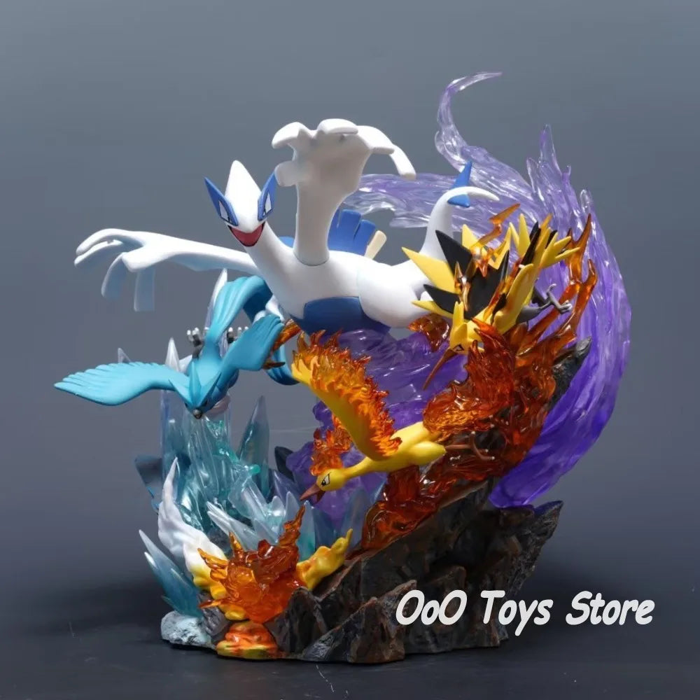 Statue Figurine Pokémon Légendaires Oiseaux - Lugia, Artikodin, Élector & Sulfura (31cm)