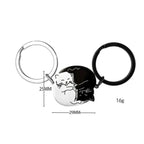 Duo Porte-Clés Chats Yin Yang Noir & Blanc – Pendentif Couple & Équilibre