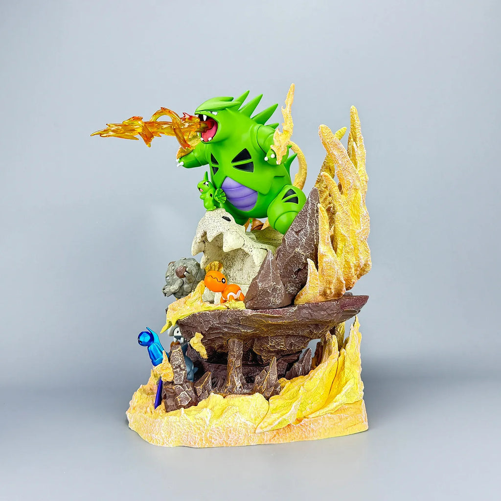 Statue Figurine Pokémon Tyranocif & Type Sol Roche - Tempête de Sable