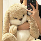 Peluche Lapin Grincheux Longues Oreilles – Doudou Moelleux Expression Mignonne