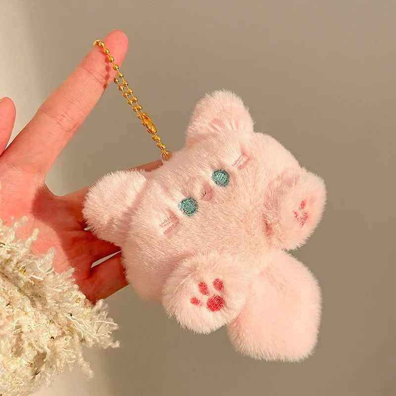 Mini Pendentif Peluche Kawaii – Bijou de Sac porte clé Ours, Fraise, Étoile & Lapin