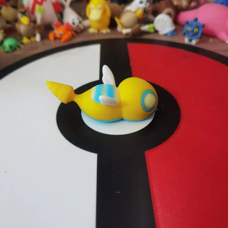 Figurines Pokémon de la ligne évolutive d'Insolourdo et sa forme évoluée Deuxdouspikes.