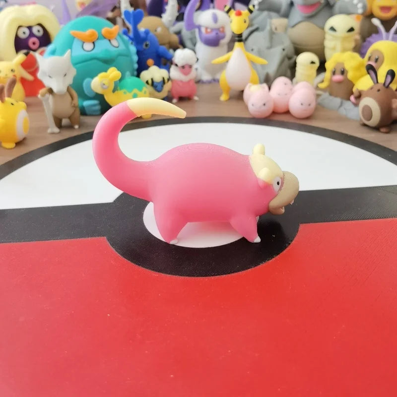 Ensemble de figurines Pokémon de la famille Ramoloss, Flagadoss et Roigada (versions classiques et de Galar).