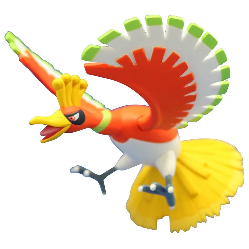Figurine Pokémon officielle des Pokémon légendaires de Johto : Ho-Oh et Lugia
