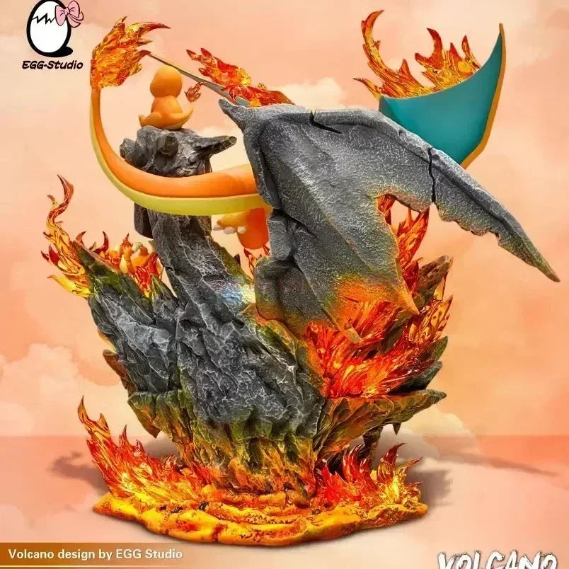 Grand diorama d'exception avec vitrine de protection, représentant la famille d'évolution de Carapuce et de magnifiques effets d'eau dynamiques