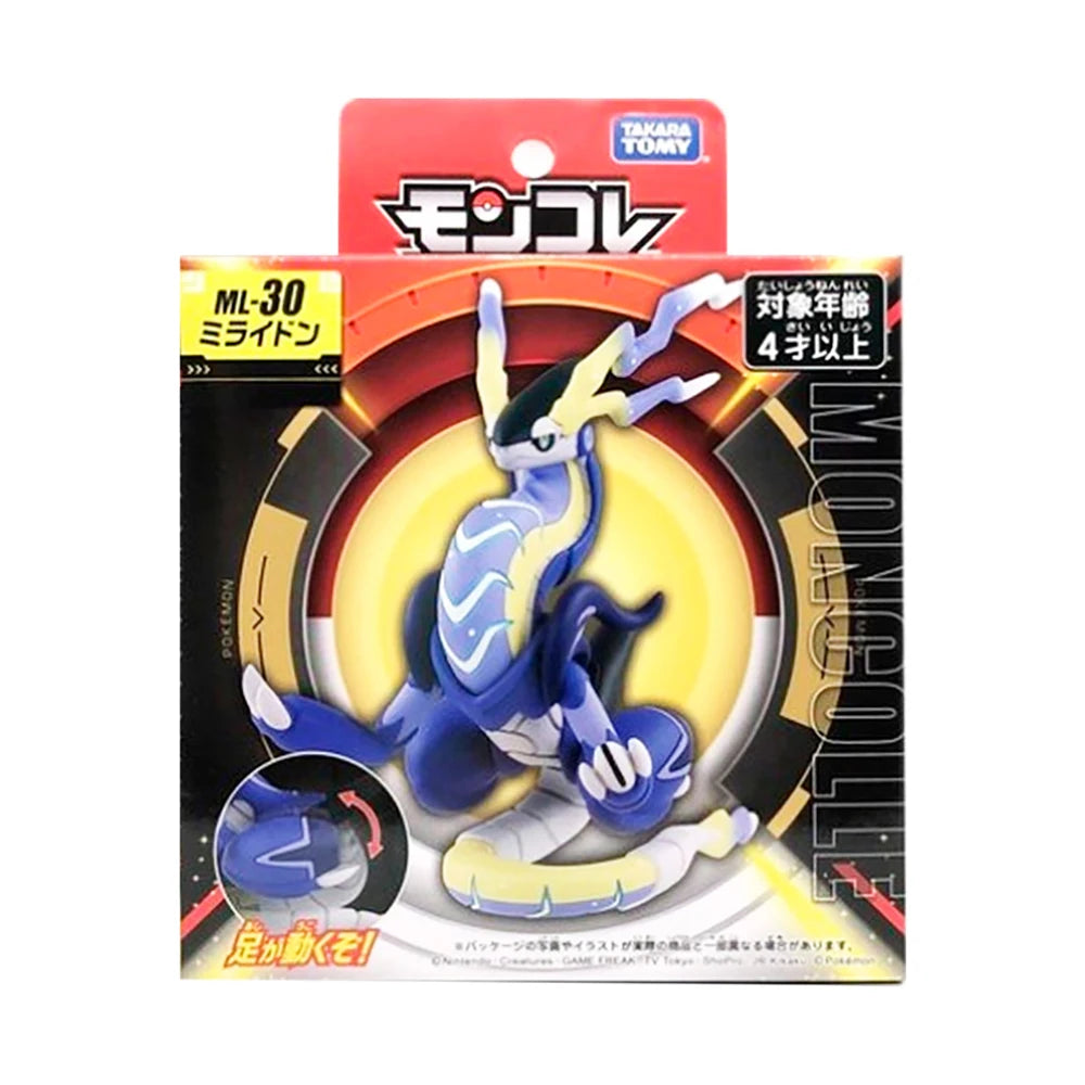 Figurine Pokémon officielle des Pokémon légendaires Koraidon et Miraidon de Paldea.