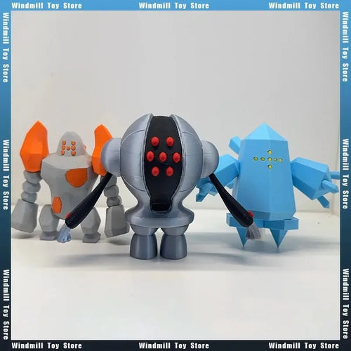 Ensemble de figurines représentant le titan Regigigas entouré des autres Golems légendaires à l'échelle 1/20.