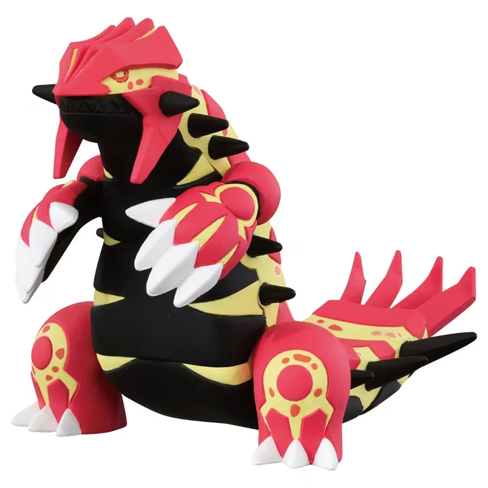 Figurine Pokémon officielle des formes ancestrales Primo-Kyogre et Primo-Groudon.