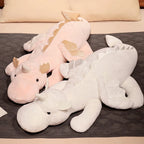 Peluche Licorne Géante 150cm Allongée – Grand Doudou Dragon Moelleux