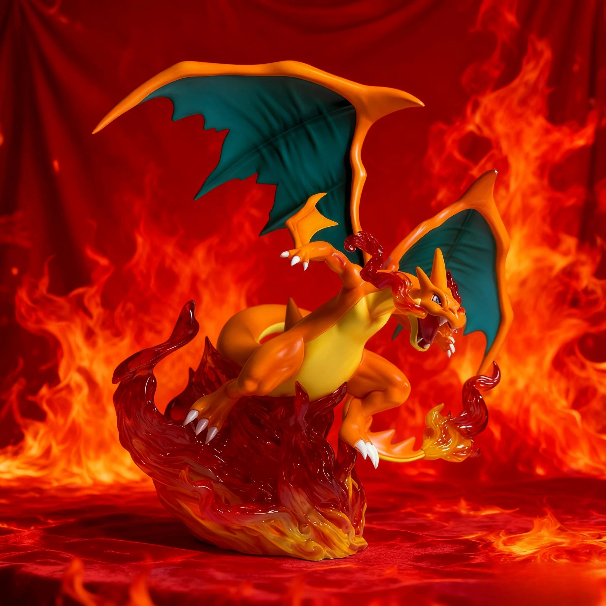 Statue Figurine Pokémon Méga-Dracaufeu X & Y - Affrontement Brasier (36cm)