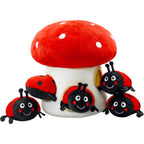 Peluche Champignon Rouge Cache-Cache – Maison Remplie de Mini Coccinelles
