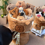 Bouquet de Peluches Capybara & Animaux – Emballage Cadeau Original Saint-Valentin
