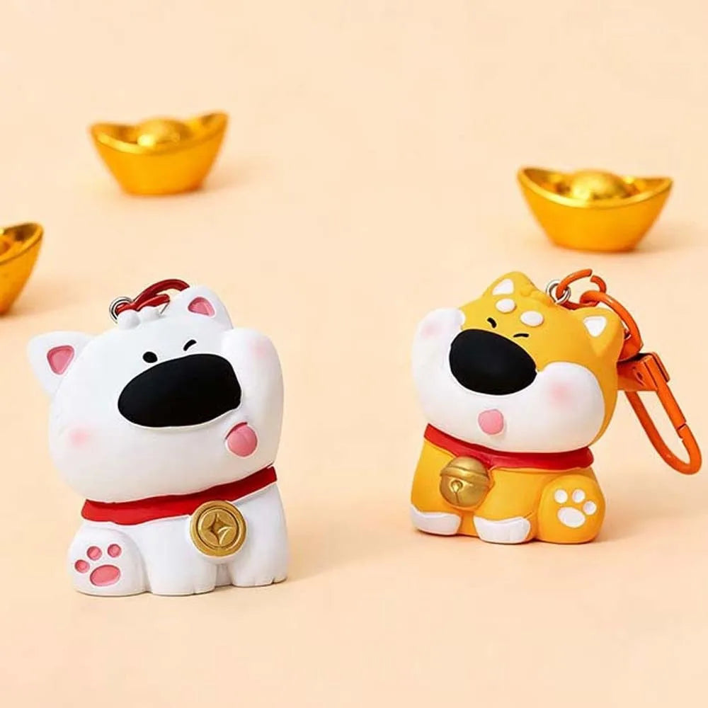 Lot de 2 Porte-Clés Animaux Kawaii – Pendentifs Panda, Canard & Chat en Résine