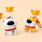 Lot de 2 Porte-Clés Animaux Kawaii – Pendentifs Panda, Canard & Chat en Résine