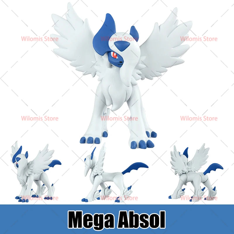 Figurines Pokémon de collection regroupant des formes évoluées et des Méga-Évolutions emblématiques.