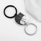 Duo Porte-Clés Chats Yin Yang Noir & Blanc – Pendentif Couple & Équilibre