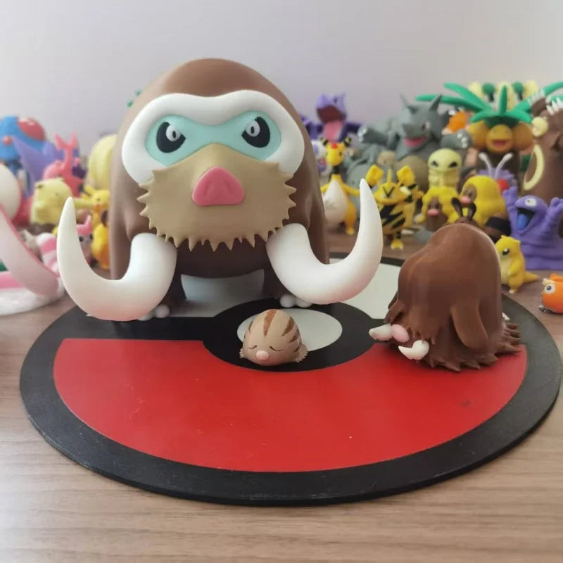 Figurine Pokémon de Mammochon, idéale pour compléter votre collection de Pokémon de type Glace et Sol.