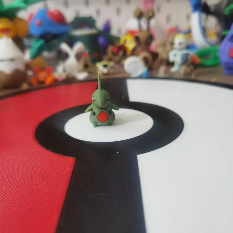 Figurines Pokémon de la ligne évolutive d'Embrylex, Ymphect, Tyranocif et Méga-Tyranocif
