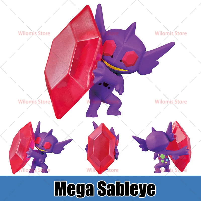 Figurines Pokémon de collection regroupant des formes évoluées et des Méga-Évolutions emblématiques.