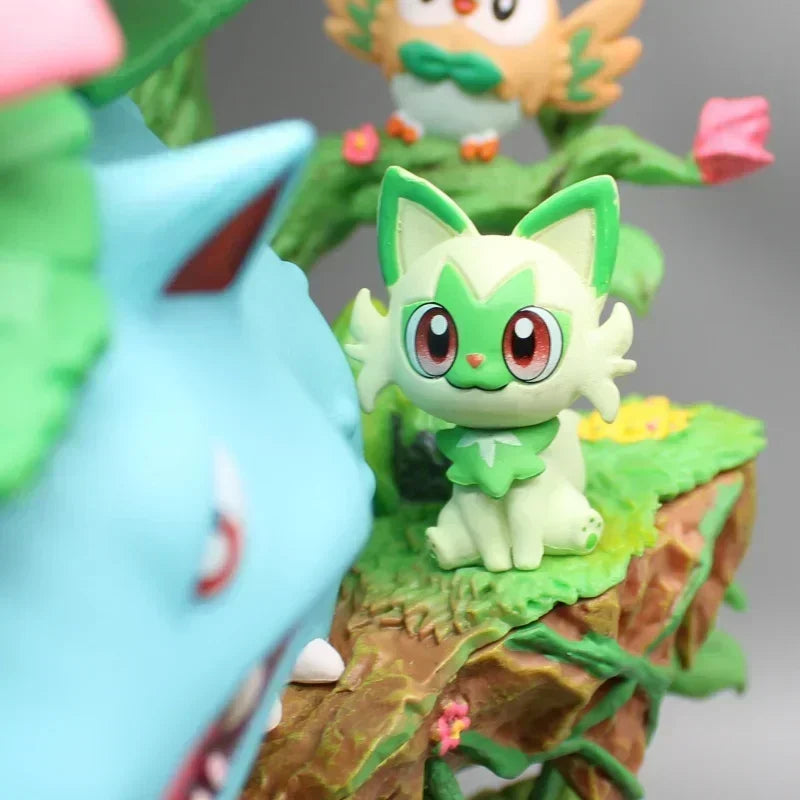 Statue Figurine Pokémon Florizarre & Starters Plante (33cm)