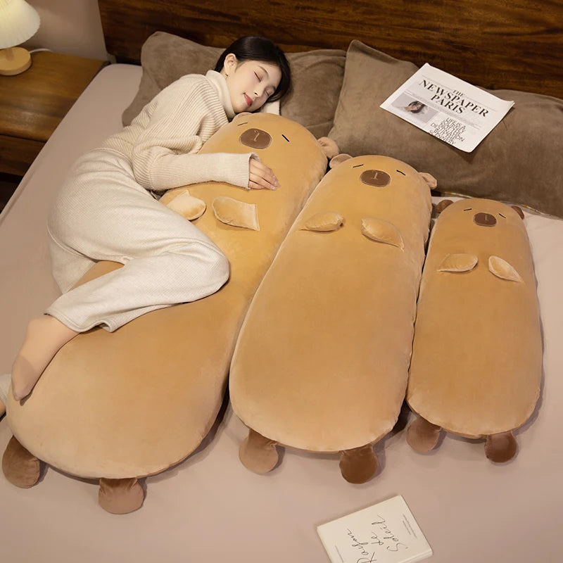 Peluche Capybara Géante Debout – Grand Doudou Kawaii Moelleux Décoration Lit
