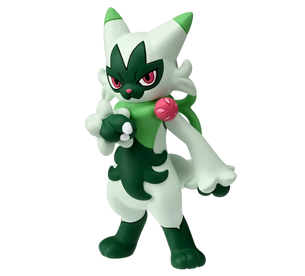 Sélection de figurines Pokémon variées incluant des Pokémon emblématiques, des formes de Teracristal et des dresseurs.
