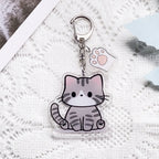 Porte-Clés Chat Acrylique Transparent – Pendentif Sac Dessin Animé & Félins