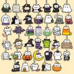 Lot Porte-Clés Chats Halloween – Pendentifs Citrouille, Fantôme & Sorcière Kawaii