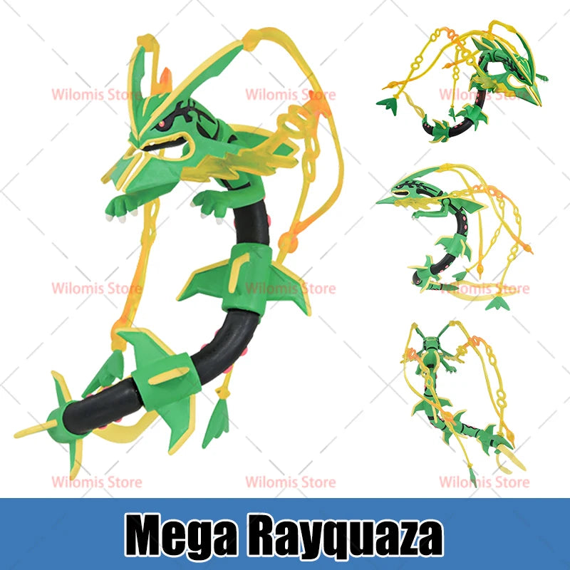 Figurines Pokémon de collection regroupant des formes évoluées et des Méga-Évolutions emblématiques.