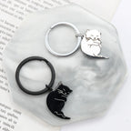 Duo Porte-Clés Chats Yin Yang Noir & Blanc – Pendentif Couple & Équilibre
