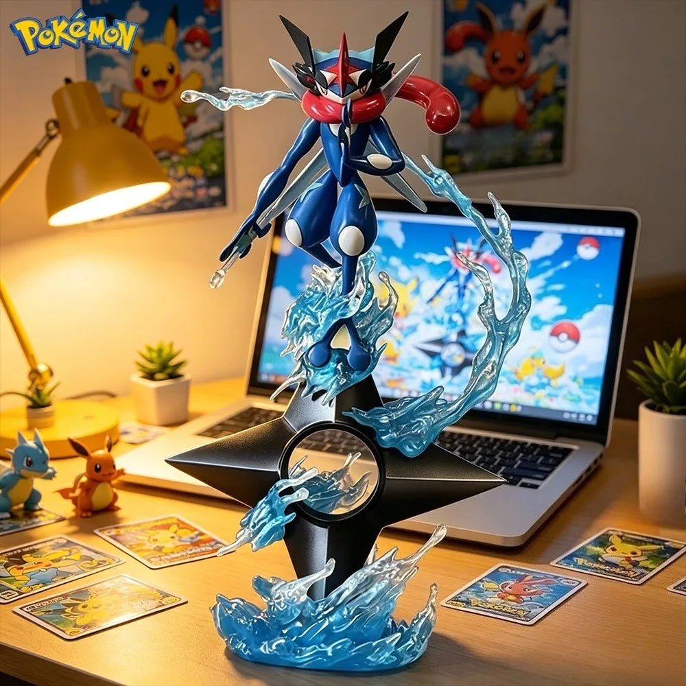 Statue Figurine Pokémon Sachanobi - Effet Shuriken d'Eau (19cm)