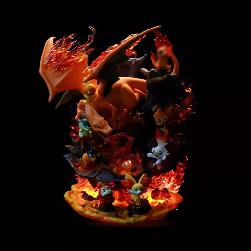 Statue Figurine Pokémon Dracaufeu & Starters Feu32 cm()