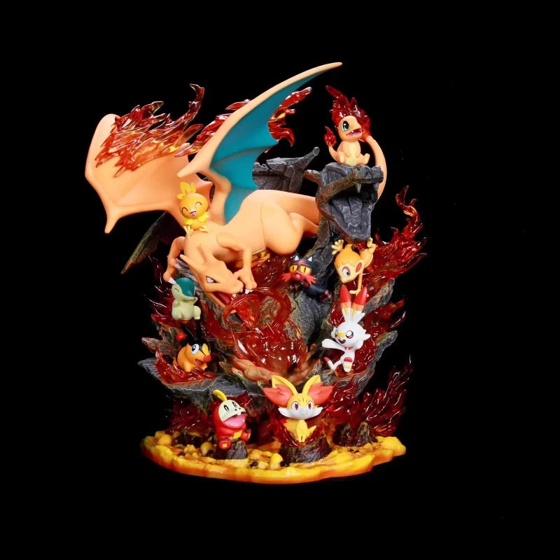 Statue Figurine Pokémon Dracaufeu & Starters Feu32 cm()