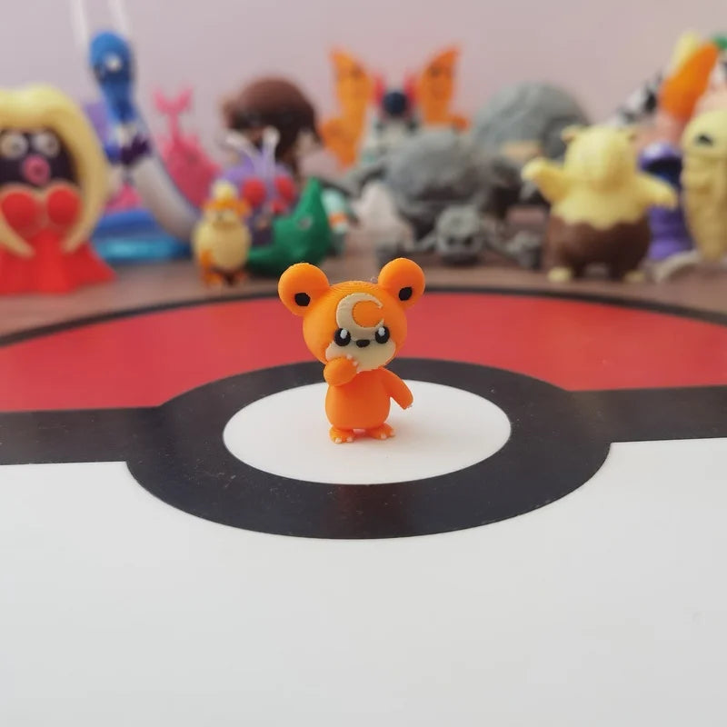 Figurines Pokémon de la ligne évolutive de Teddiursa, Ursaring et Ursaking (Hisui).