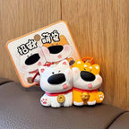 Lot de 2 Porte-Clés Animaux Kawaii – Pendentifs Panda, Canard & Chat en Résine