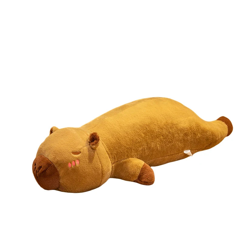 Peluche Capybara Géant Moelleux – Grand Doudou Long Traversin Câlin