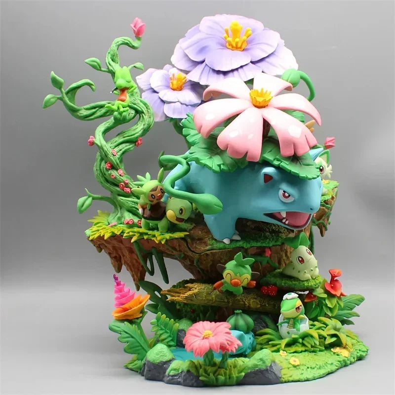 Statue Figurine Pokémon Florizarre & Starters Plante (33cm)