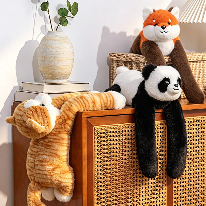 Peluche Animaux Sauvages Longs Bras – Panda, Tigre & Renard Suspendus