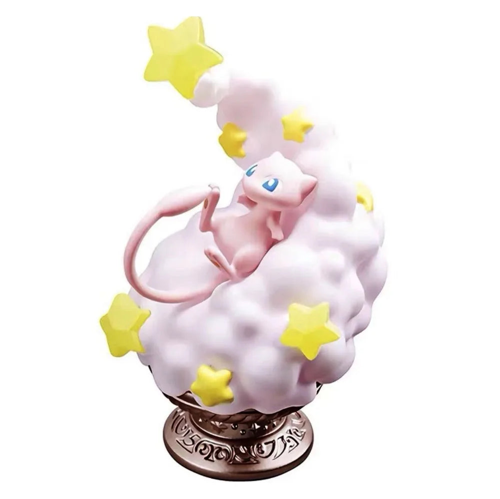 Lot de figurines Pokémon de collection avec des effets visuels d'attaques de feu, d'électricité et d'eau