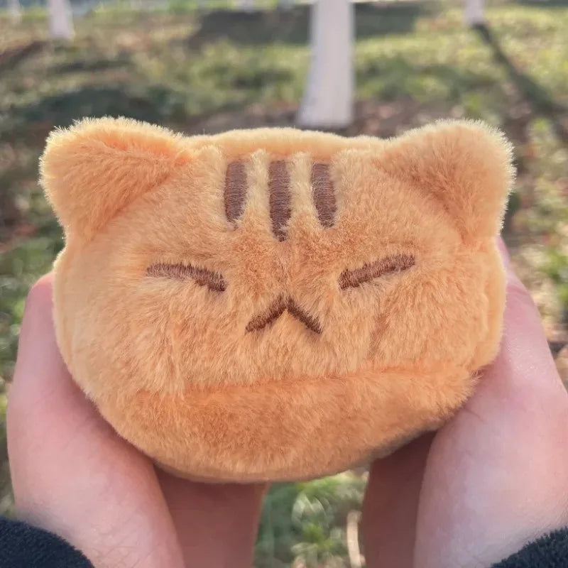 Peluche Chat Roux Moelleux Allongé – Coussin Matou Rayé Doux pour Câlin