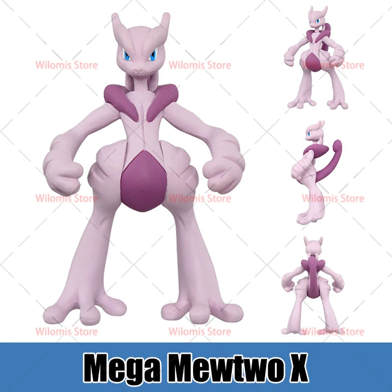 Figurines Pokémon de collection regroupant des formes évoluées et des Méga-Évolutions emblématiques.