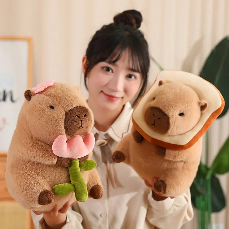 Peluche Capybara Déguisé Kawaii – Doudou Mignon Cosplay Toast, Licorne & Chapeau