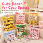 Sachet de Peluches Paquet de Gâteaux Kawaii – Coussin Snack Rempli de Mini Doudous