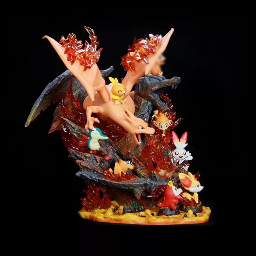 Statue Figurine Pokémon Dracaufeu & Starters Feu32 cm()