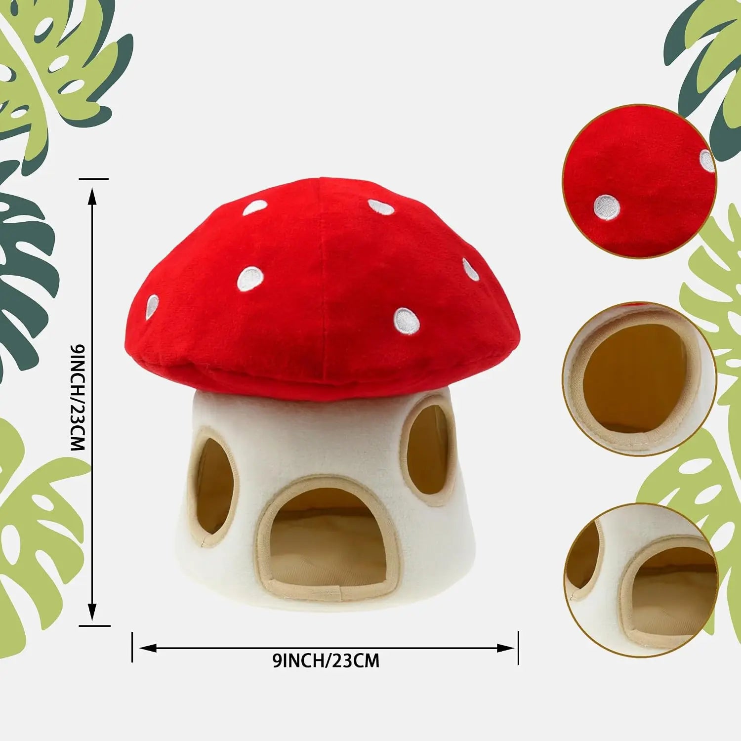 Peluche Champignon Rouge Cache-Cache – Maison Remplie de Mini Coccinelles