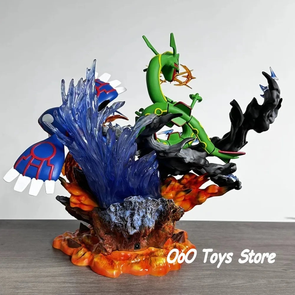 Statue Figurine Pokémon Légendaires Hoenn - Rayquaza, Groudon & Kyogre (35cm)